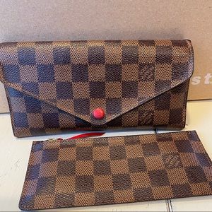 Authentic Louis Vuitton Damier Ebene was Wallet